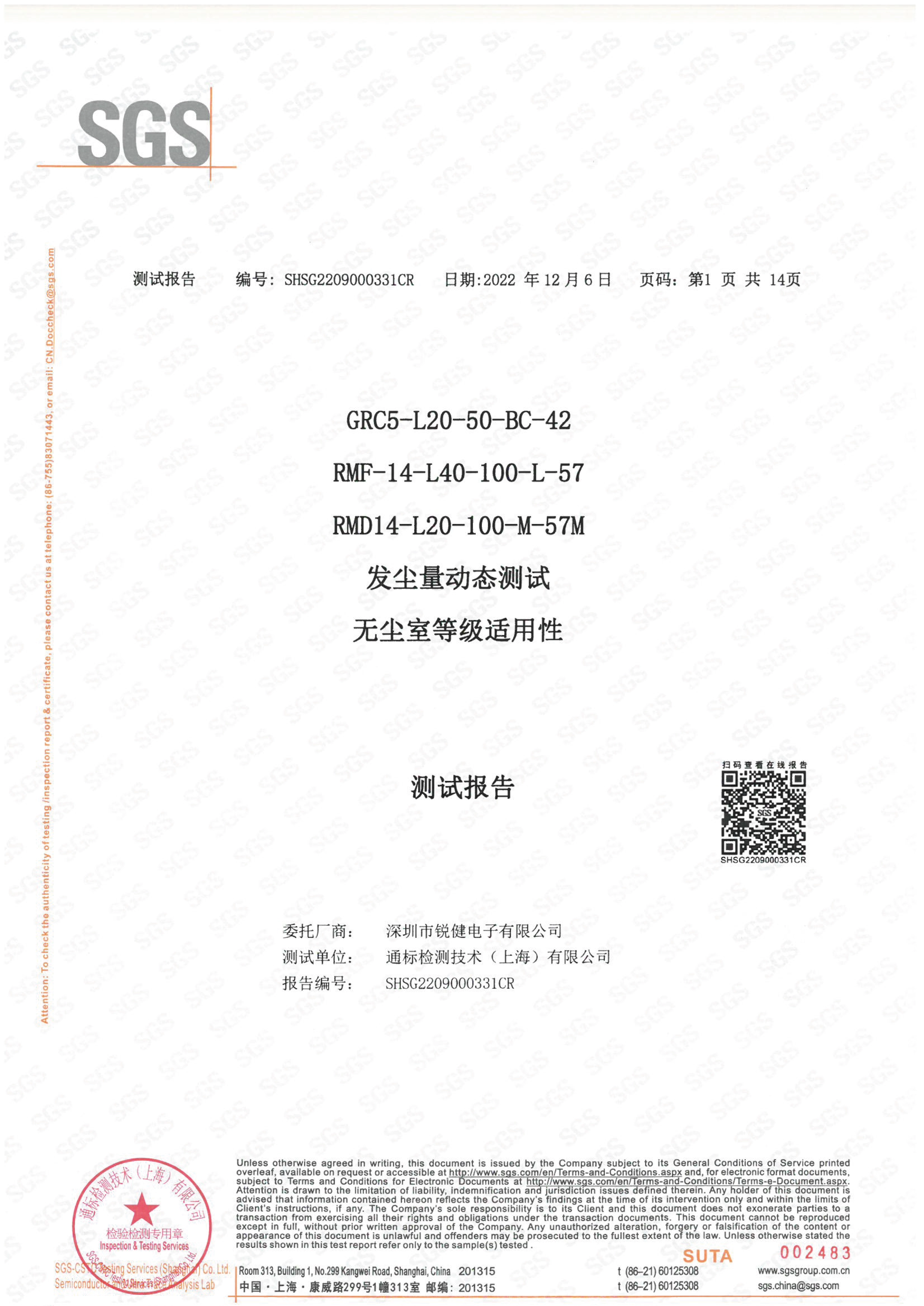 洁净室等级适用性